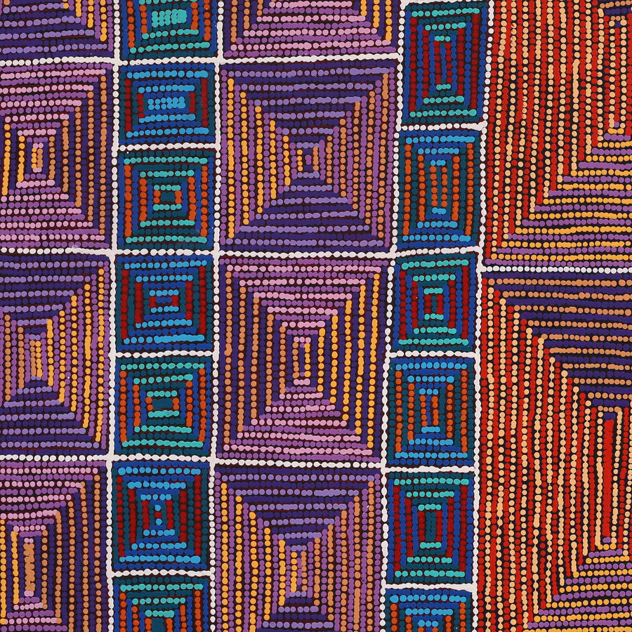 Aboriginal Artwork by Gloria Napangardi Gill, Lukarrara Jukurrpa, 182x91cm