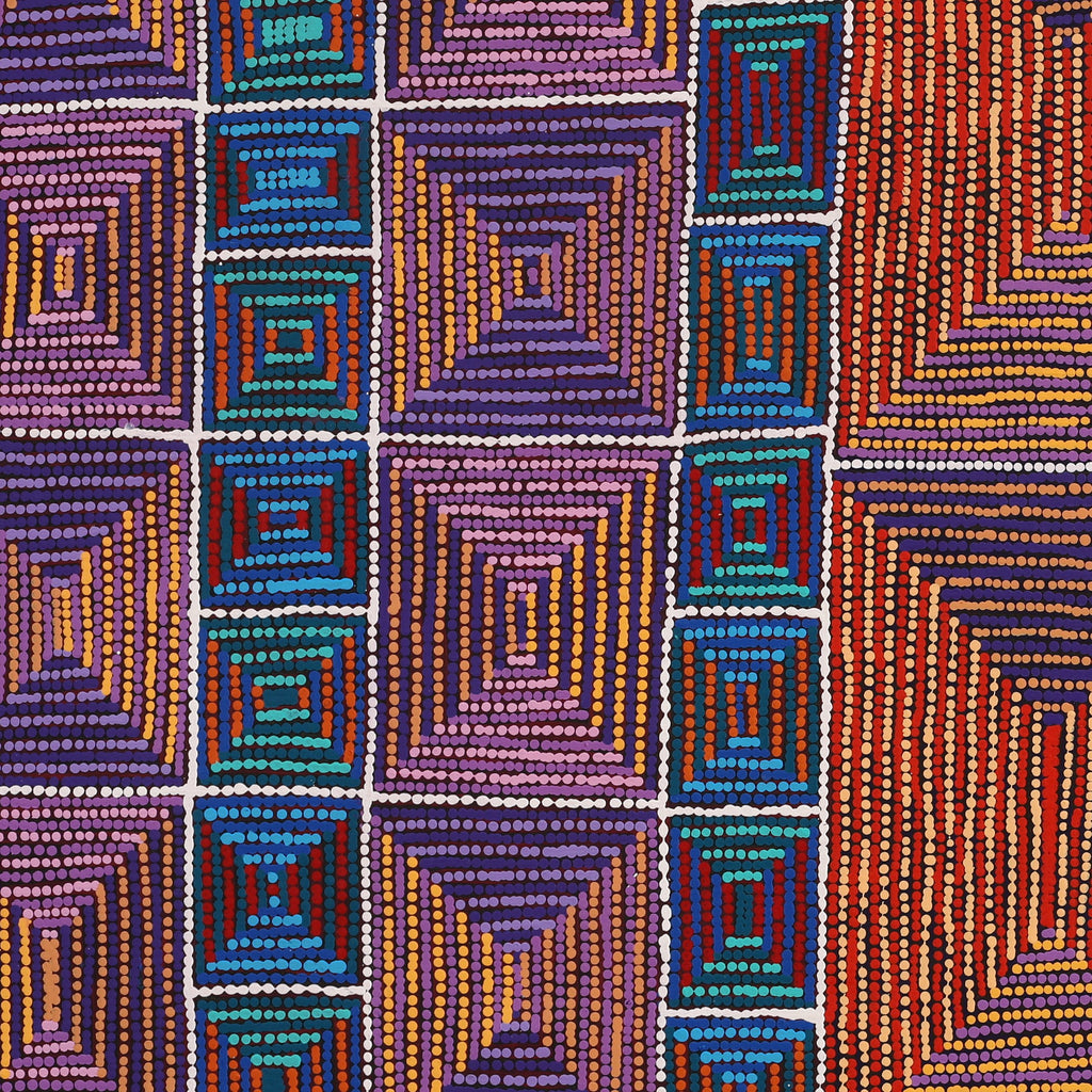 Aboriginal Art by Gloria Napangardi Gill, Lukarrara Jukurrpa, 182x91cm - ART ARK®