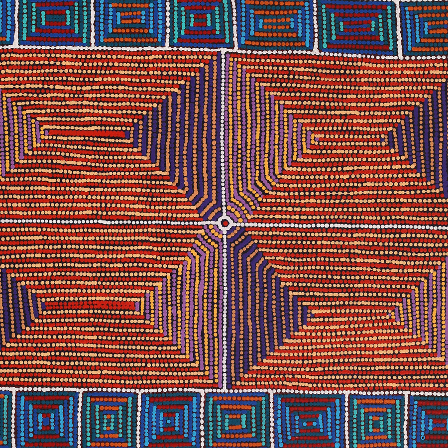 Aboriginal Artwork by Gloria Napangardi Gill, Lukarrara Jukurrpa, 182x91cm