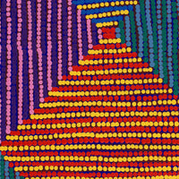 Aboriginal Artwork by Gloria Napangardi Gill, Lukarrara Jukurrpa, 61x30cm