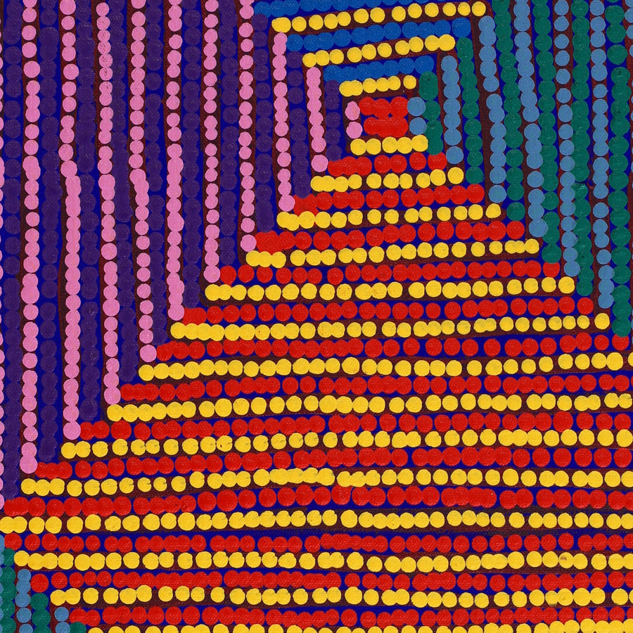 Aboriginal Artwork by Gloria Napangardi Gill, Lukarrara Jukurrpa, 61x30cm