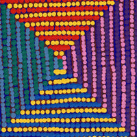 Aboriginal Artwork by Gloria Napangardi Gill, Lukarrara Jukurrpa, 61x30cm