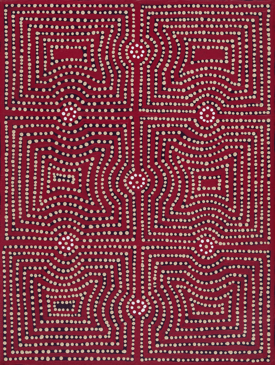 Aboriginal Artwork by Gloria Napangardi Gill, Lukarrara Jukurrpa, 61x46cm