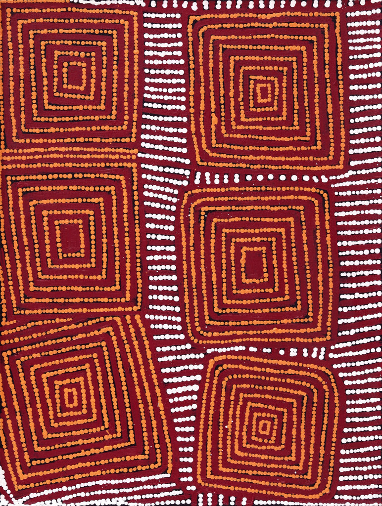 Aboriginal Artwork by Gloria Napangardi Gill, Lukarrara Jukurrpa, 61x46cm