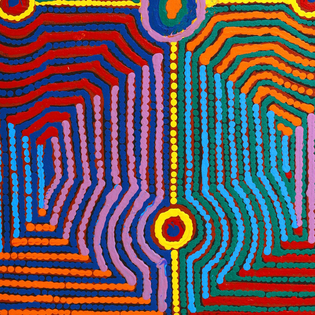 Aboriginal Artwork by Gloria Napangardi Gill, Lukarrara Jukurrpa, 61x46cm