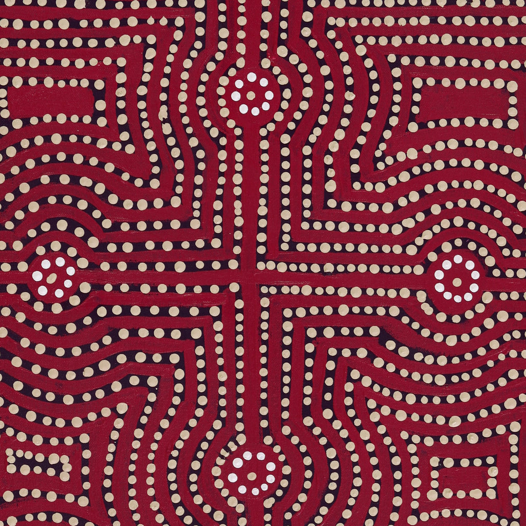 Aboriginal Artwork by Gloria Napangardi Gill, Lukarrara Jukurrpa, 61x46cm