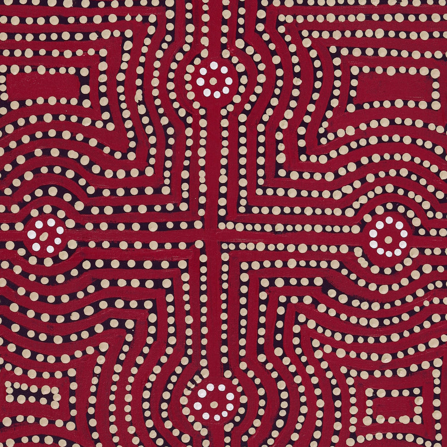Aboriginal Artwork by Gloria Napangardi Gill, Lukarrara Jukurrpa, 61x46cm