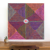 Aboriginal Artwork by Gloria Napangardi Gill, Lukarrara Jukurrpa, 76x76cm