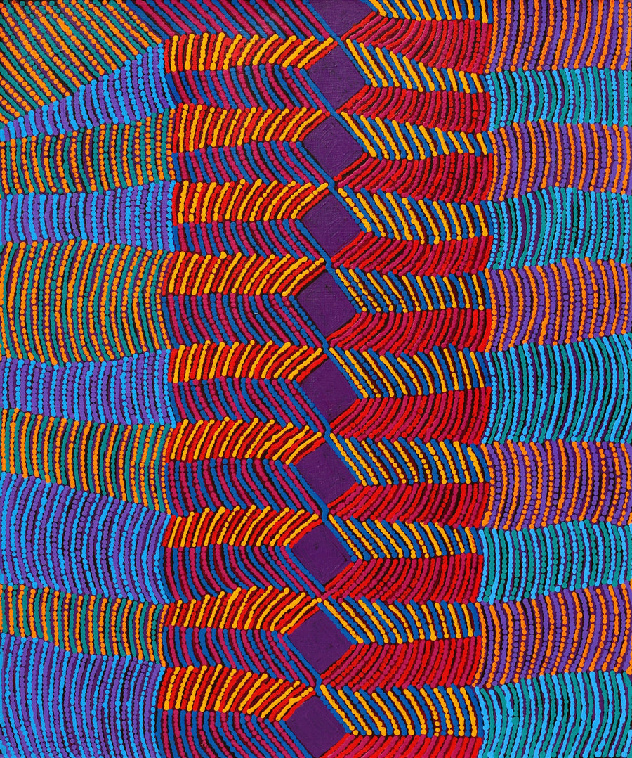 Aboriginal Artwork by Gloria Napangardi Gill, Lukarrara Jukurrpa, 91x76cm