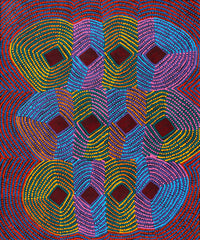 Aboriginal Artwork by Gloria Napangardi Gill, Lukarrara Jukurrpa, 91x76cm