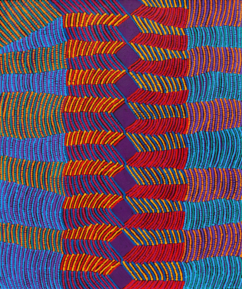 Aboriginal Artwork by Gloria Napangardi Gill, Lukarrara Jukurrpa, 91x76cm