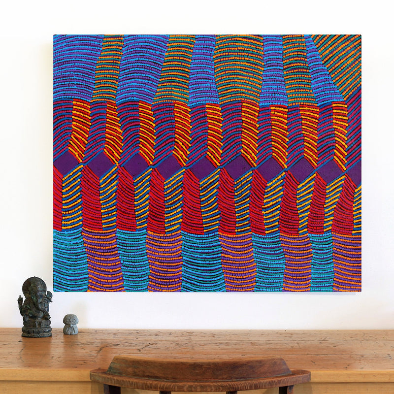 Aboriginal Artwork by Gloria Napangardi Gill, Lukarrara Jukurrpa, 91x76cm