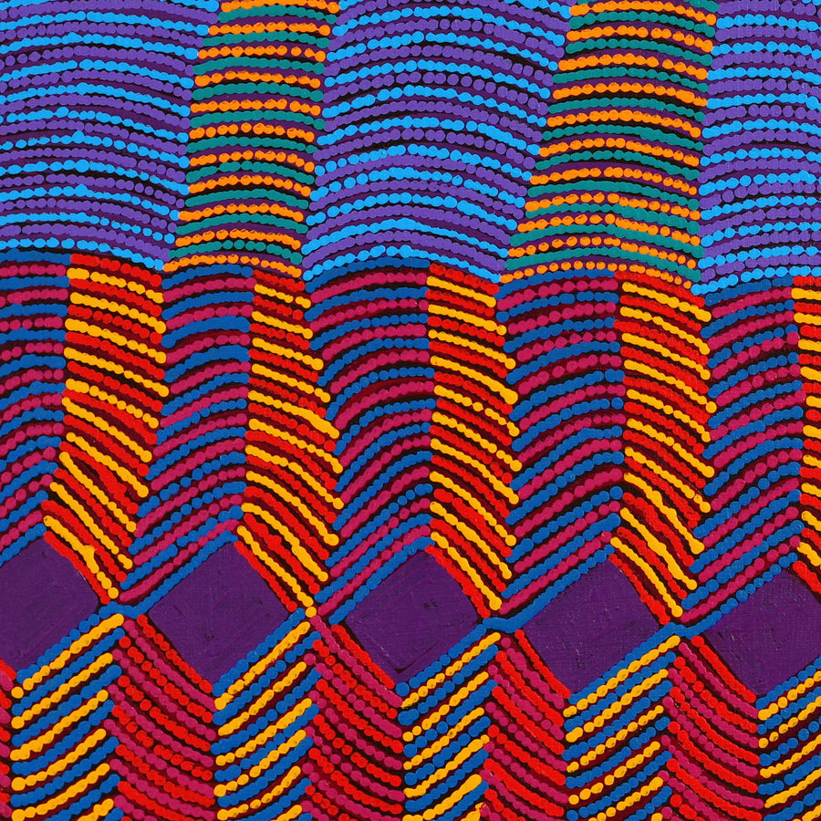 Aboriginal Artwork by Gloria Napangardi Gill, Lukarrara Jukurrpa, 91x76cm