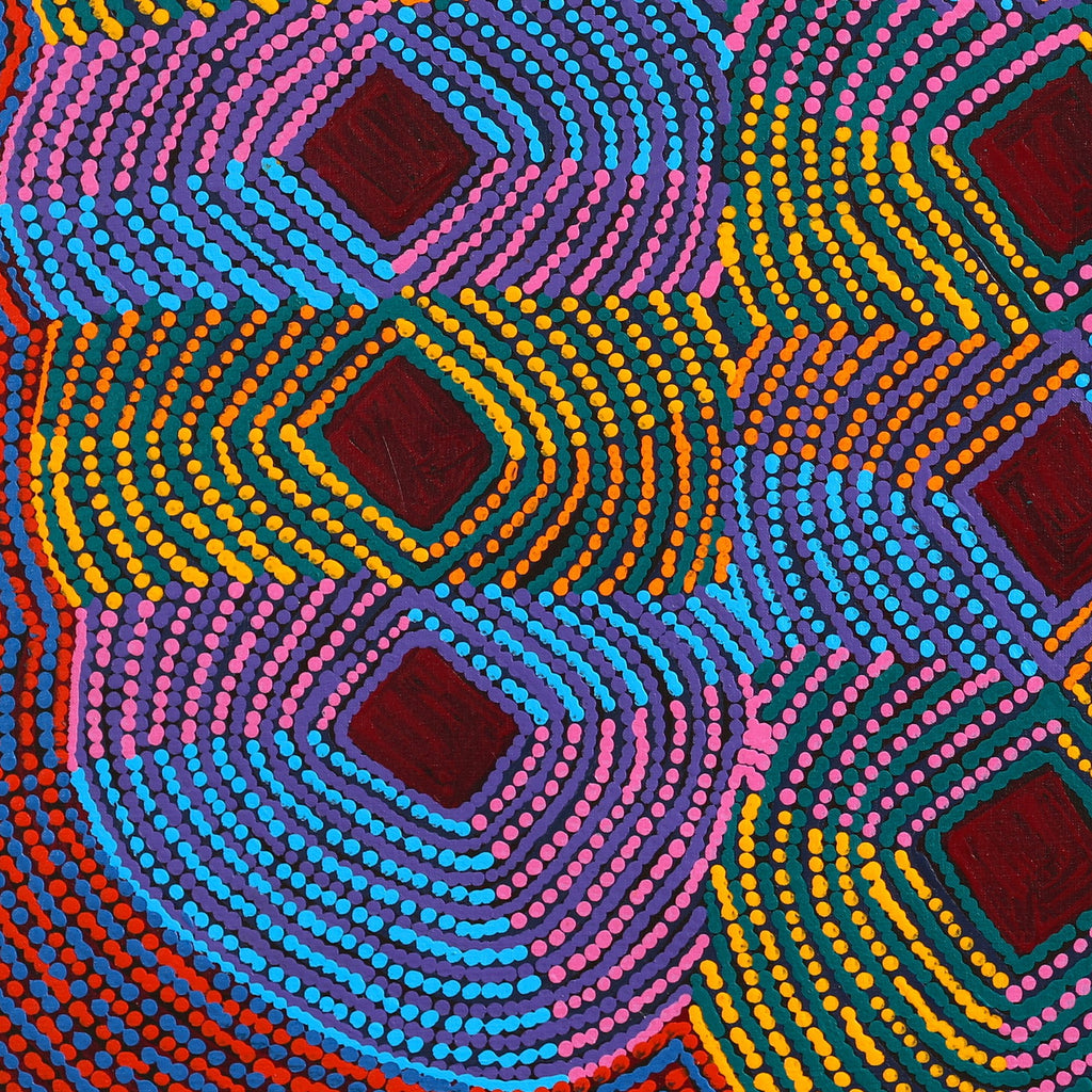 Aboriginal Artwork by Gloria Napangardi Gill, Lukarrara Jukurrpa, 91x76cm