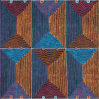 Aboriginal Artwork by Gloria Napangardi Gill, Lukarrara Jukurrpa, 91x91cm