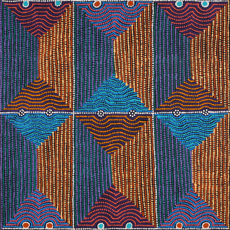 Aboriginal Artwork by Gloria Napangardi Gill, Lukarrara Jukurrpa, 91x91cm