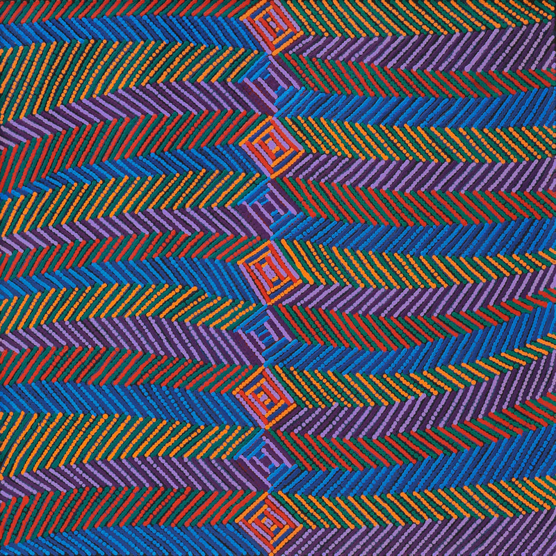 Aboriginal Artwork by Gloria Napangardi Gill, Lukarrara Jukurrpa, 91x91cm