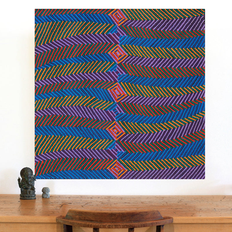 Aboriginal Artwork by Gloria Napangardi Gill, Lukarrara Jukurrpa, 91x91cm