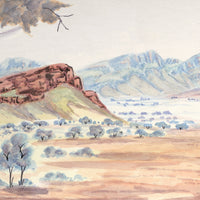 Aboriginal Artwork by Gloria Pannka, West MacDonnell Ranges, 17x49cm