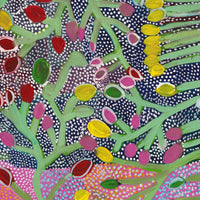 Aboriginal Artwork by Gwenneth Blitner, Bush Banana, 80x30cm