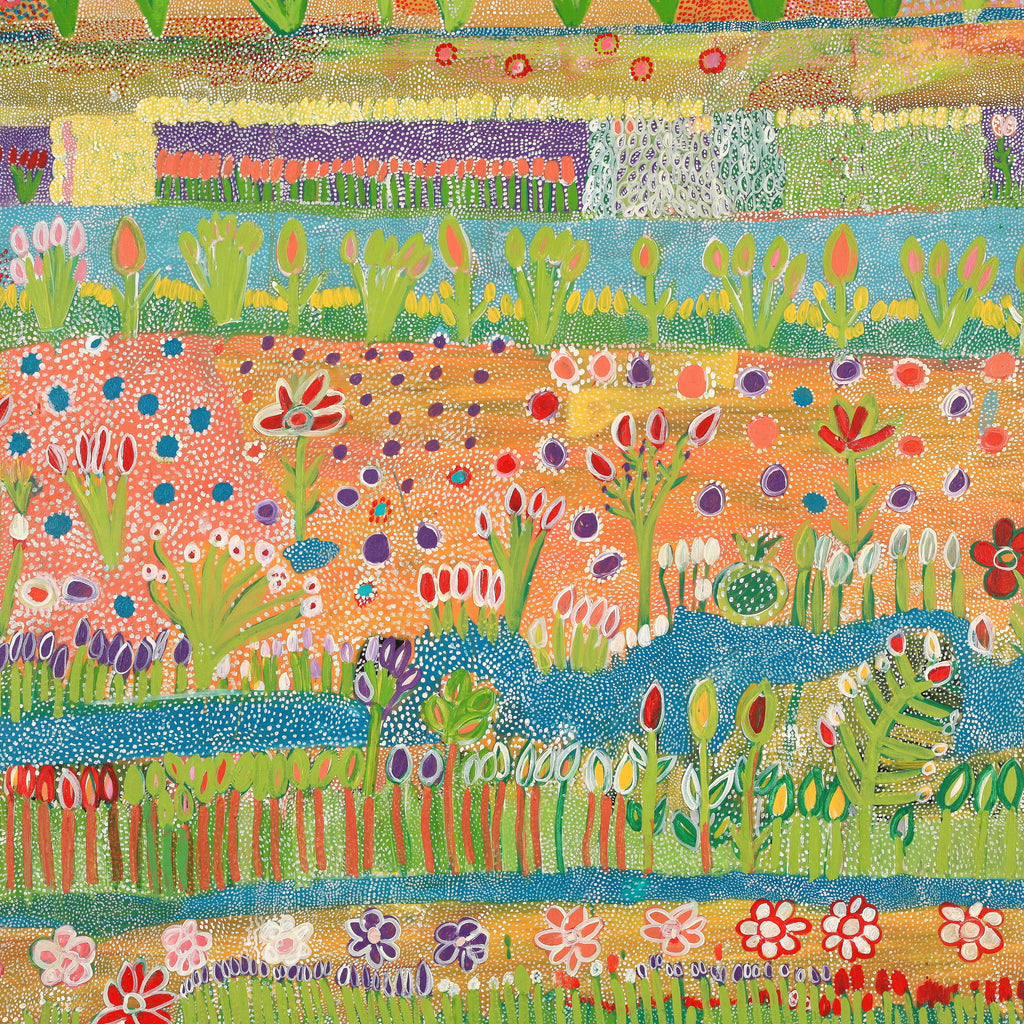 Aboriginal Artwork by Gwenneth Blitner, Mijal, 300x200cm