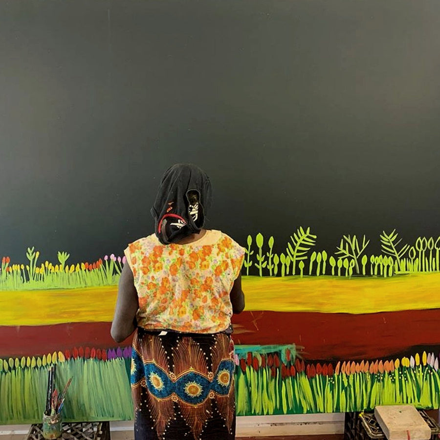 Aboriginal Artwork by Gwenneth Blitner, Mijal, 300x200cm