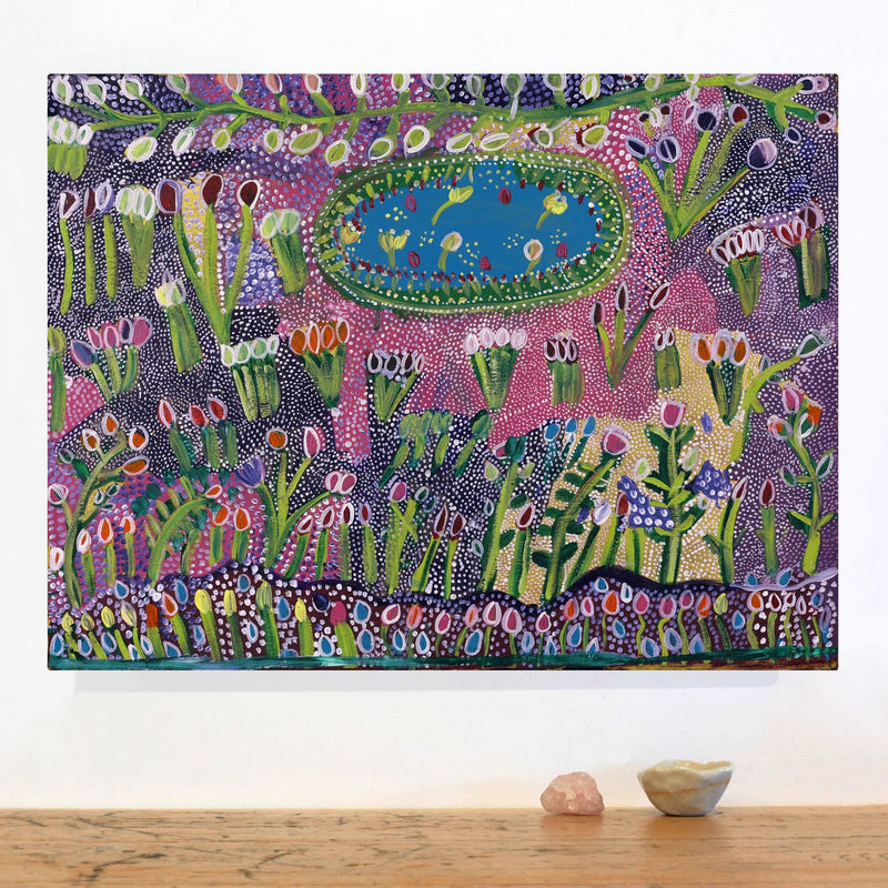 Aboriginal Artwork by Gwenneth Blitner, Walmadja, 60x45cm