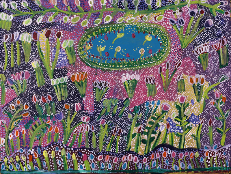 Aboriginal Artwork by Gwenneth Blitner, Walmadja, 60x45cm