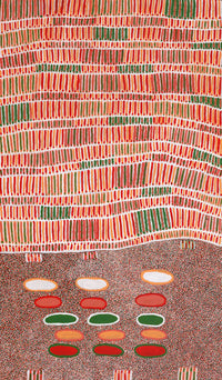 Aboriginal Artwork by Helen Nungarrayi Reed, Lupul Jukurrpa, 183x107cm