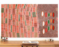 Aboriginal Artwork by Helen Nungarrayi Reed, Lupul Jukurrpa, 183x107cm