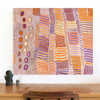 Aboriginal Artwork by Helen Nungarrayi Reed, Lupul Jukurrpa, 91x76cm