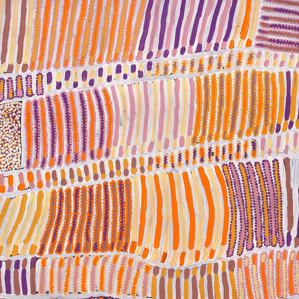 Aboriginal Artwork by Helen Nungarrayi Reed, Lupul Jukurrpa, 91x76cm