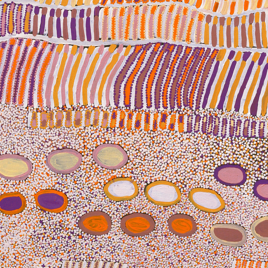 Aboriginal Artwork by Helen Nungarrayi Reed, Lupul Jukurrpa, 91x76cm