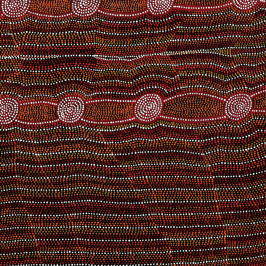 Aboriginal Artwork by Helen Nungarrayi Reed, Mina Mina Dreaming, 107x107cm