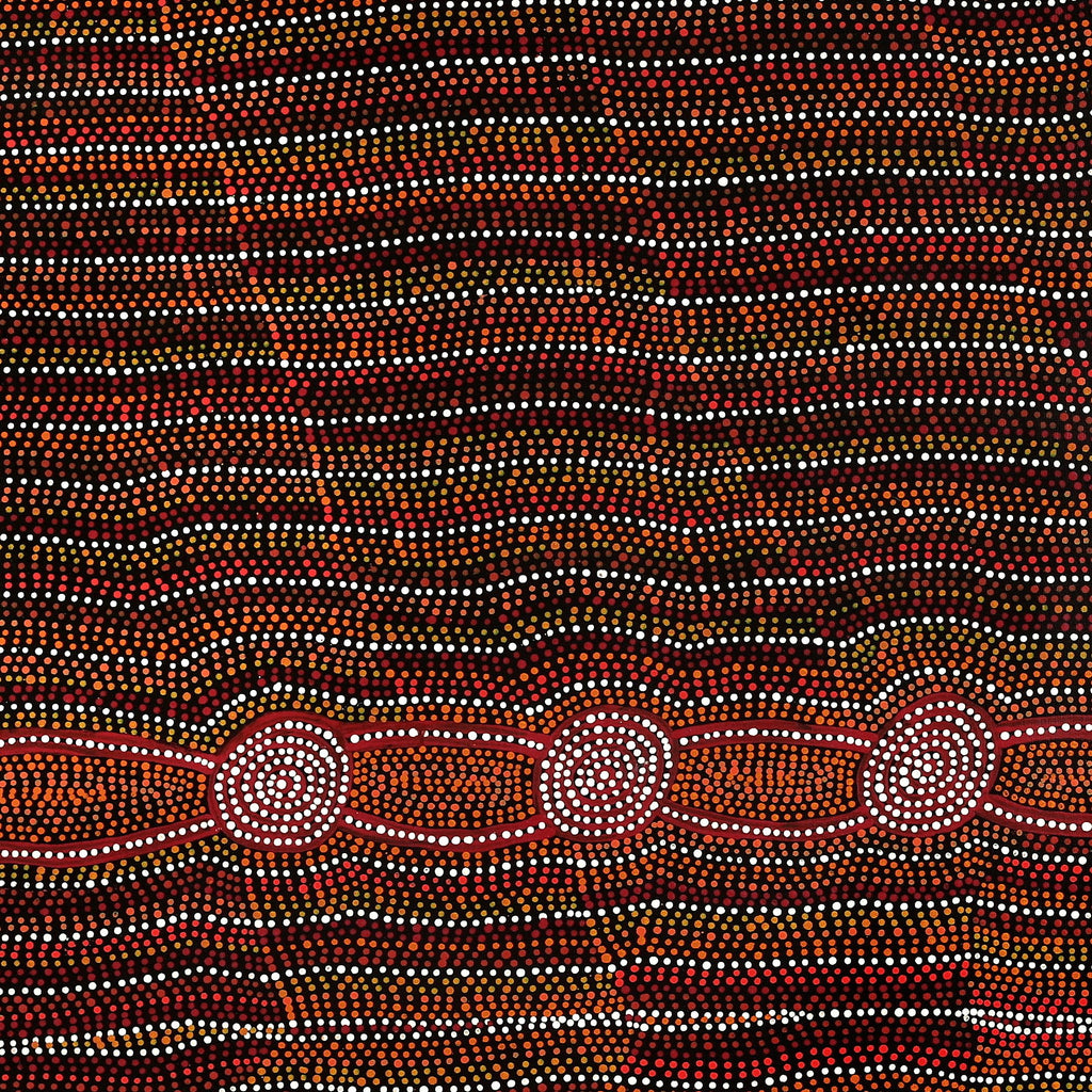 Aboriginal Artwork by Helen Nungarrayi Reed, Mina Mina Dreaming, 107x107cm