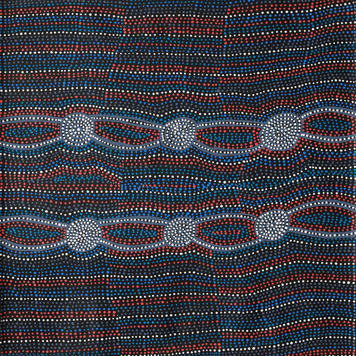 Aboriginal Art by Helen Nungarrayi Reed, Mina Mina Dreaming, 61x61cm - ART ARK®