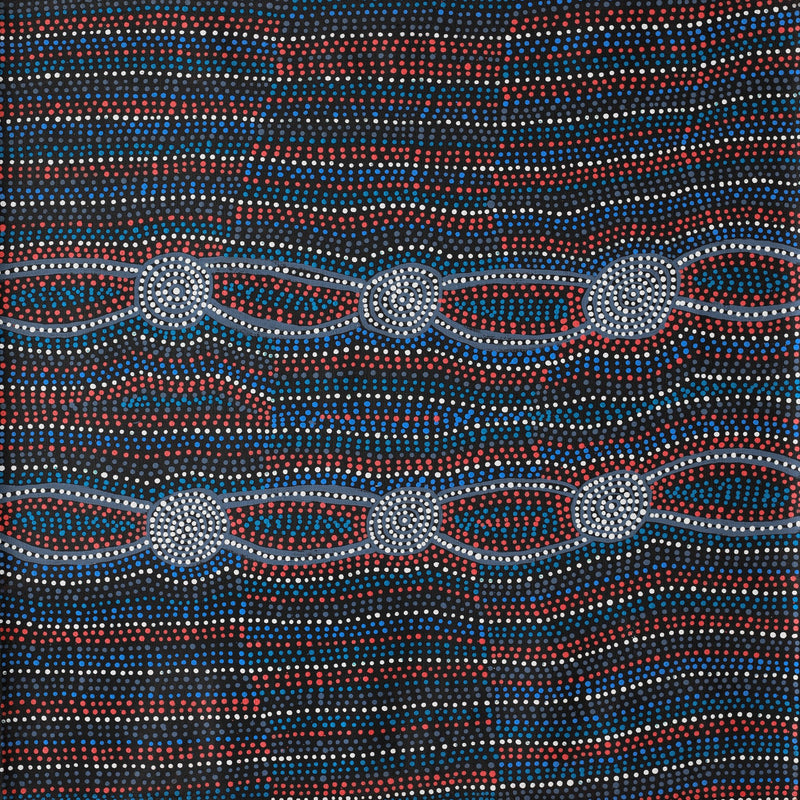 Aboriginal Artwork by Helen Nungarrayi Reed, Mina Mina Dreaming, 61x61cm