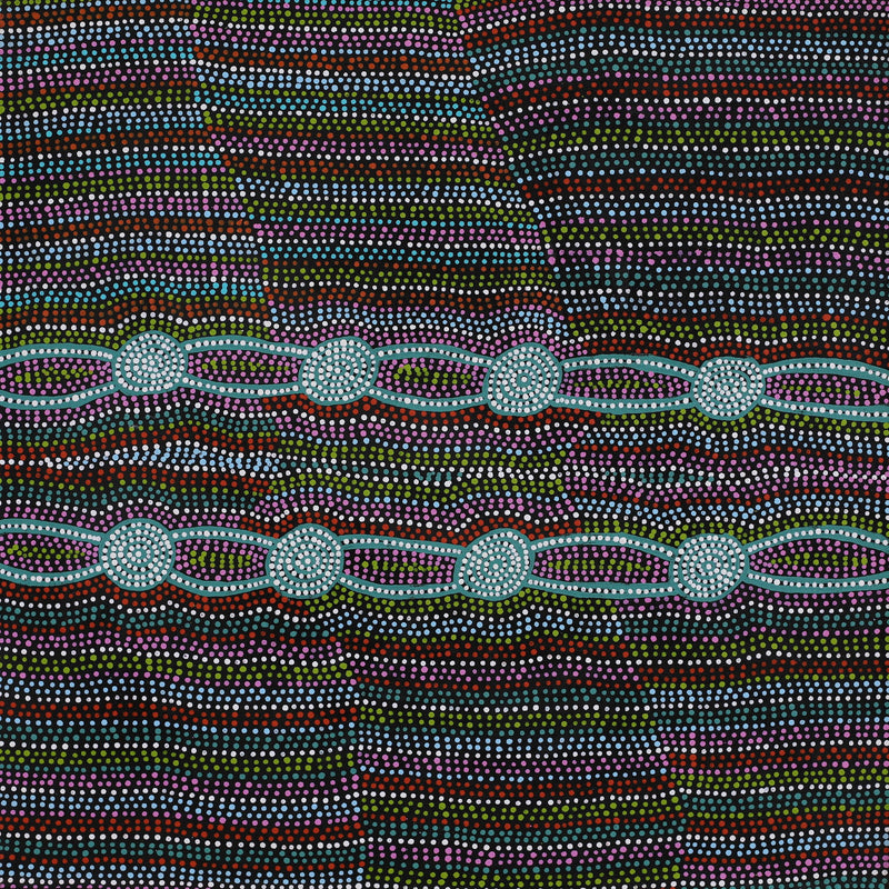 Aboriginal Artwork by Helen Nungarrayi Reed, Mina Mina Dreaming, 61x61cm