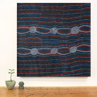 Aboriginal Art by Helen Nungarrayi Reed, Mina Mina Dreaming, 61x61cm - ART ARK®