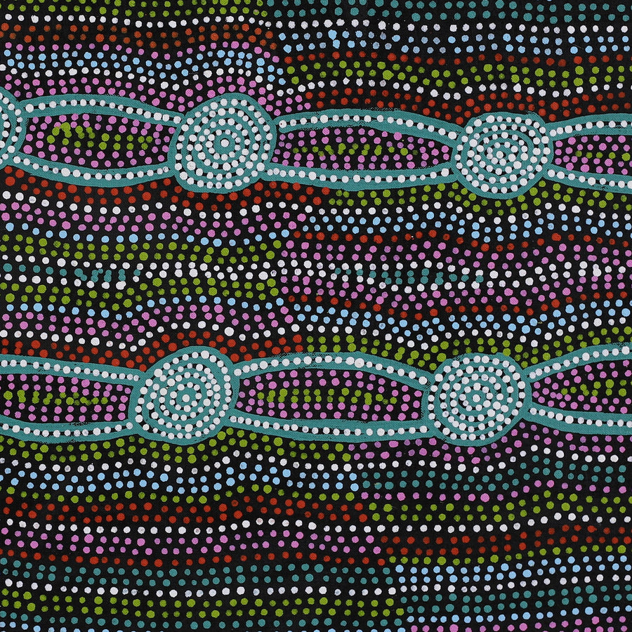 Aboriginal Artwork by Helen Nungarrayi Reed, Mina Mina Dreaming, 61x61cm