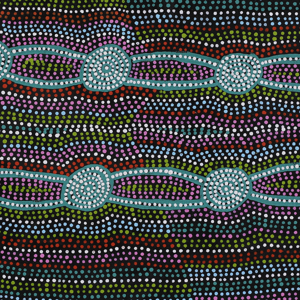 Aboriginal Artwork by Helen Nungarrayi Reed, Mina Mina Dreaming, 61x61cm - ART ARK®