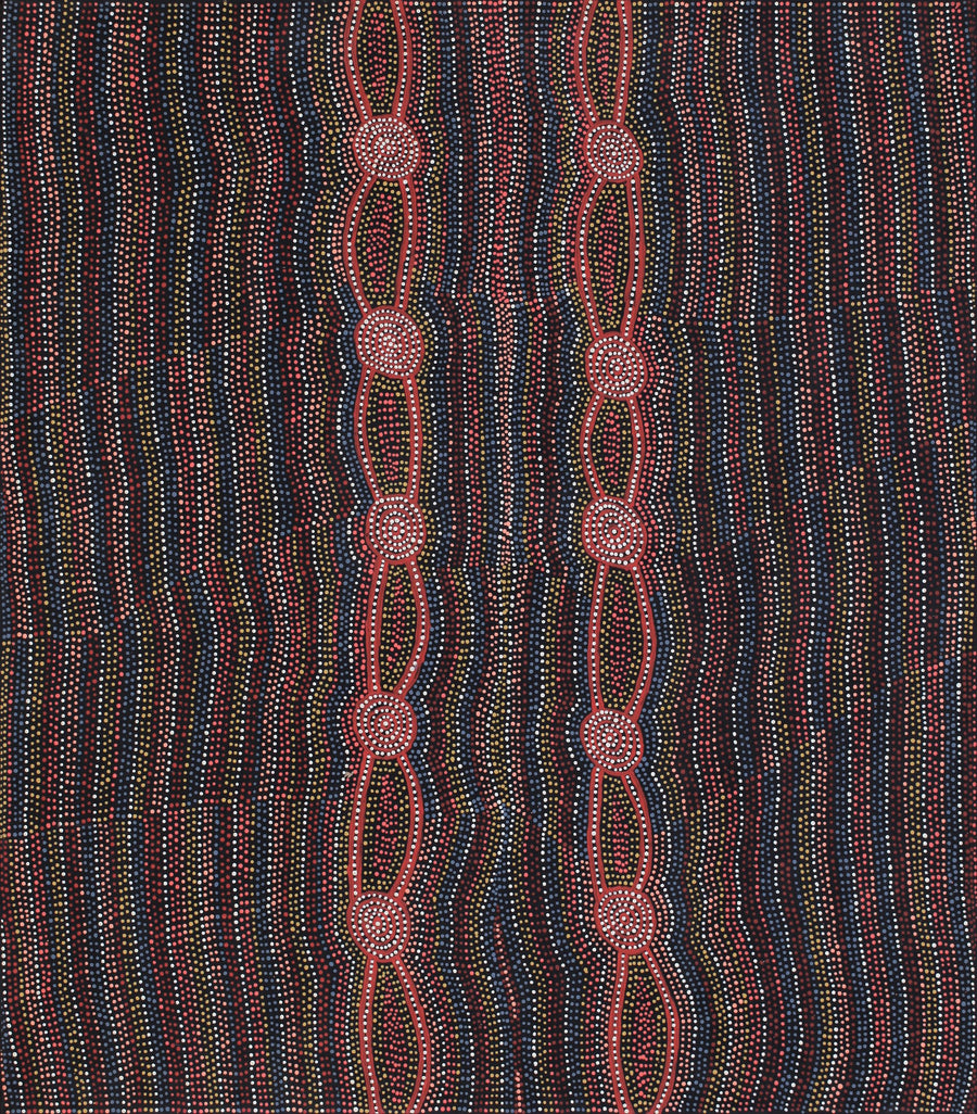 Aboriginal Artwork by Helen Nungarrayi Reed, Mina Mina Dreaming - Ngalyipi, 122x107cm