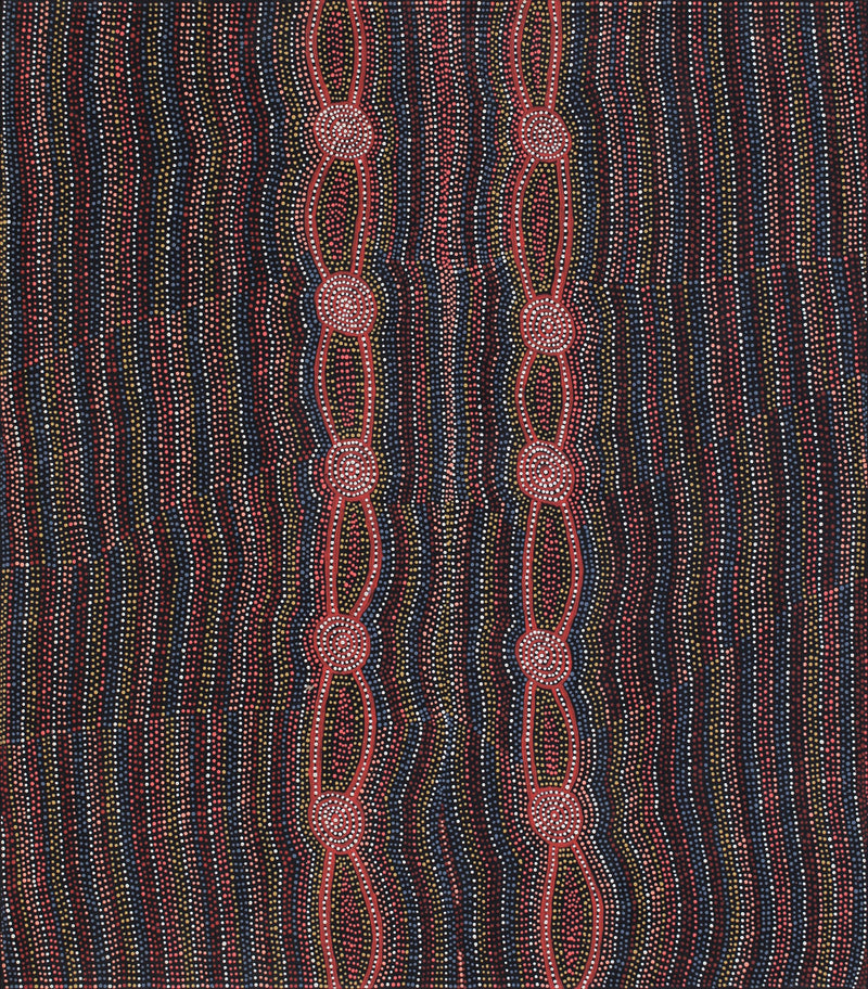 Aboriginal Artwork by Helen Nungarrayi Reed, Mina Mina Dreaming - Ngalyipi, 122x107cm