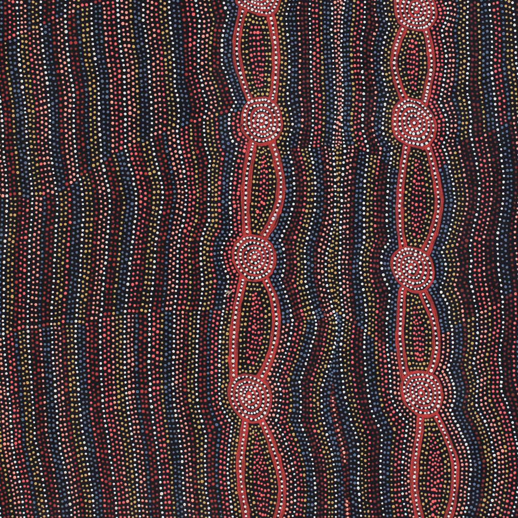 Aboriginal Artwork by Helen Nungarrayi Reed, Mina Mina Dreaming - Ngalyipi, 122x107cm