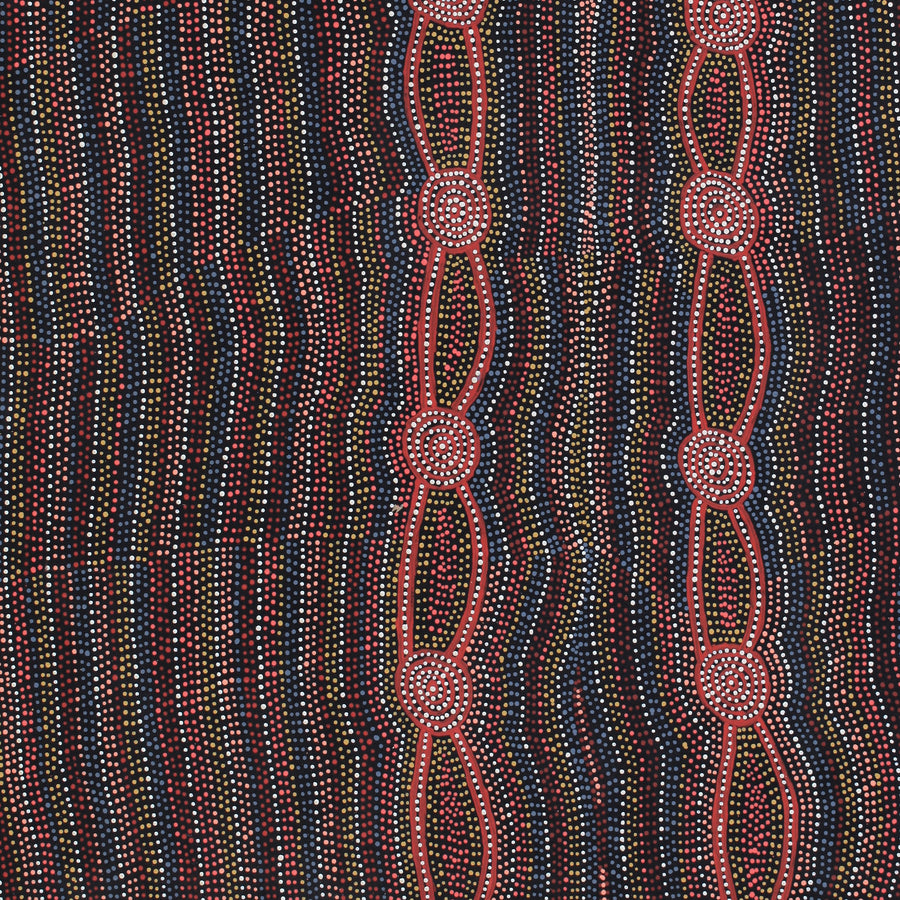 Aboriginal Artwork by Helen Nungarrayi Reed, Mina Mina Dreaming - Ngalyipi, 122x107cm