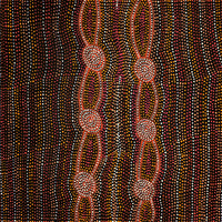 Aboriginal Artwork by Helen Nungarrayi Reed, Mina Mina Dreaming - Ngalyipi, 61x61cm