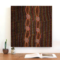Aboriginal Artwork by Helen Nungarrayi Reed, Mina Mina Dreaming - Ngalyipi, 61x61cm