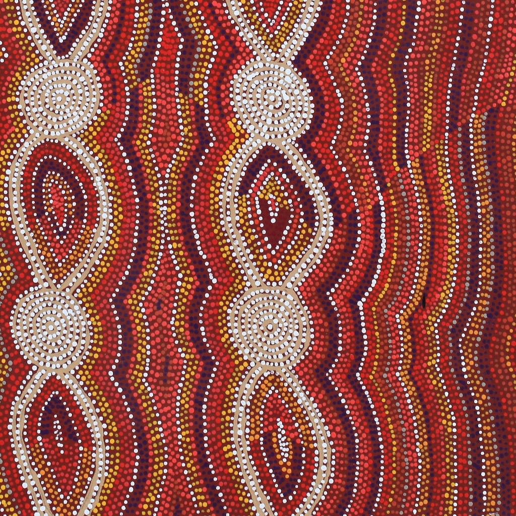 Aboriginal Artwork by Helen Nungarrayi Reed, Mina Mina Dreaming - Ngalyipi, 76x61cm