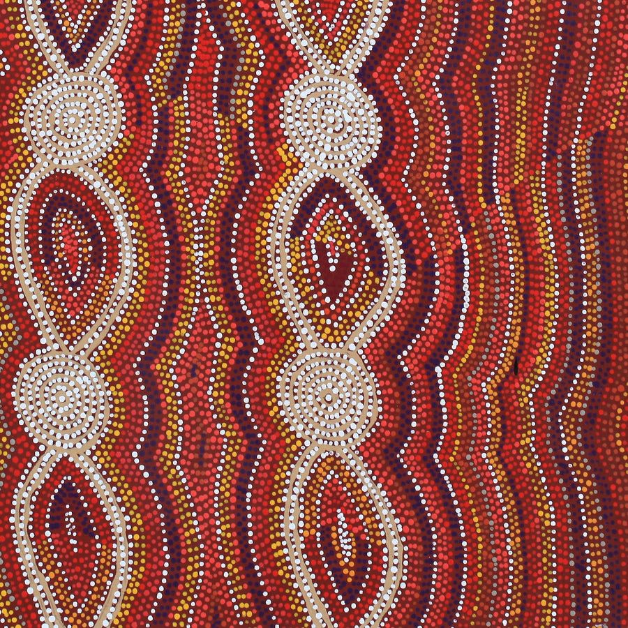Aboriginal Artwork by Helen Nungarrayi Reed, Mina Mina Dreaming - Ngalyipi, 76x61cm