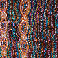 Aboriginal Artwork by Helen Nungarrayi Reed, Mina Mina Dreaming - Ngalyipi, 91x91cm